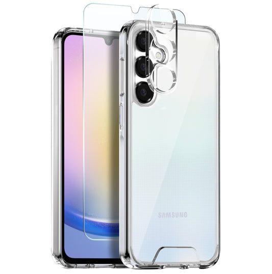For Samsung Galaxy A25 5G NORTHJO 3 in 1 Clear Phone Case with Screen Protector Lens Film - Galaxy Phone Cases by NORTHJO | Online Shopping UK | buy2fix