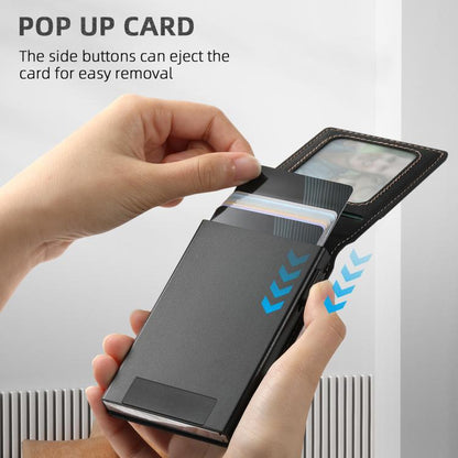 For iPhone 17 Pro Suteni H19 Litchi Grain 2-in-1 MagSafe Removable Card Box Back Phone Case(Black) - iPhone 17 Pro Cases by Suteni | Online Shopping UK | buy2fix