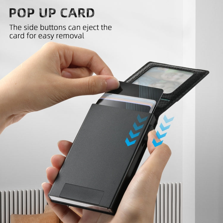 For iPhone 15 Pro Max Suteni H19 Carbon Fiber Grain 2-in-1 MagSafe Removable Card Box Back Phone Case(Black) - iPhone 15 Pro Max Cases by Suteni | Online Shopping UK | buy2fix