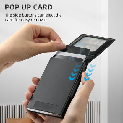 For iPhone 15 Plus Suteni H19 Carbon Fiber Grain 2-in-1 MagSafe Removable Card Box Back Phone Case(Black) - iPhone 15 Plus Cases by Suteni | Online Shopping UK | buy2fix