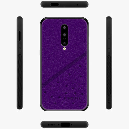 PINWUYO Full Coverage Waterproof Shockproof PC+TPU+PU Protective Case for Oneplus7 pro(Purple) - OnePlus Cases by PINWUYO | Online Shopping UK | buy2fix