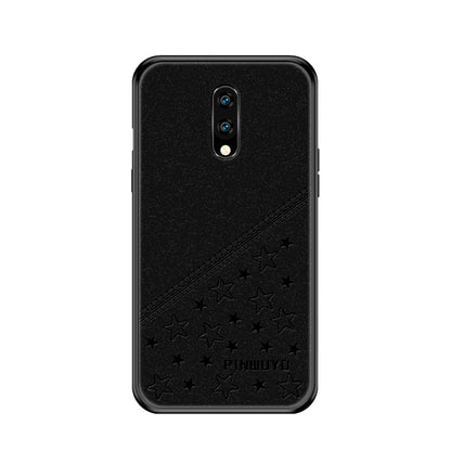 PINWUYO Full Coverage Waterproof Shockproof PC+TPU+PU Protective Case for OnePlus 7(Black) - OnePlus Cases by PINWUYO | Online Shopping UK | buy2fix