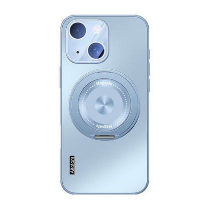 For iPhone 13 Cooling MagSafe Holder Phone Case with Lens Film(Blue) - iPhone 13 Cases by buy2fix | Online Shopping UK | buy2fix