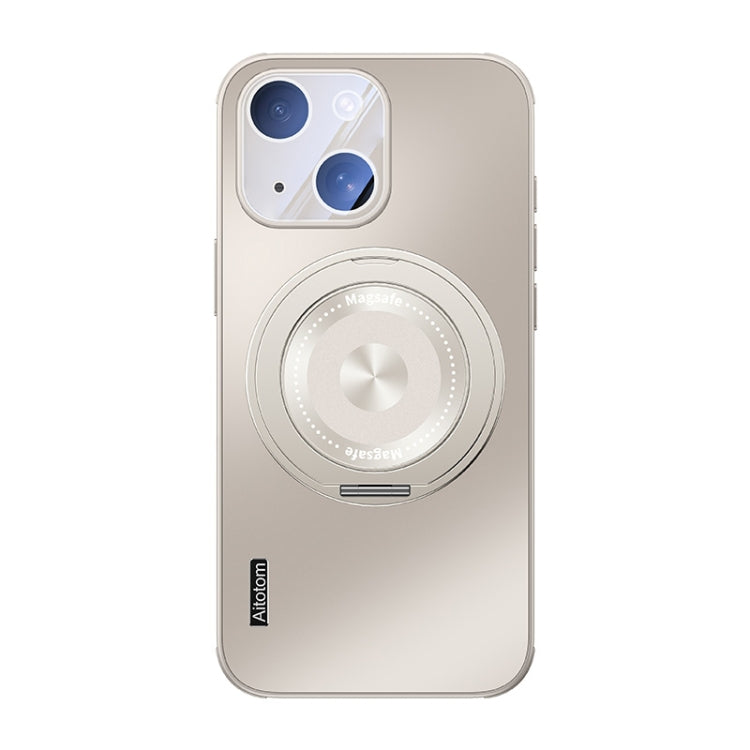 For iPhone 13 Cooling MagSafe Holder Phone Case with Lens Film(Titanium Gray) - iPhone 13 Cases by buy2fix | Online Shopping UK | buy2fix