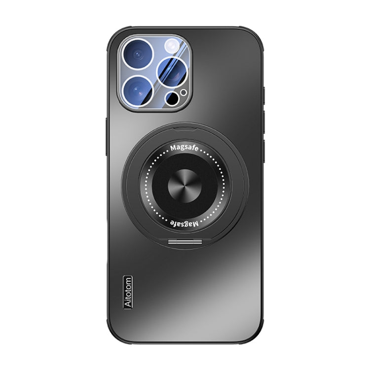 For iPhone 16 Pro Cooling MagSafe Holder Phone Case with Lens Film(Graphite Gray) - iPhone 16 Pro Cases by buy2fix | Online Shopping UK | buy2fix