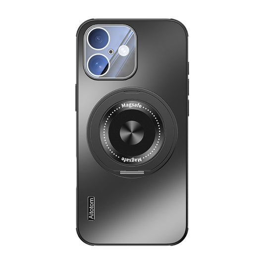 For iPhone 16 Plus Cooling MagSafe Holder Phone Case with Lens Film(Graphite Gray) - iPhone 16 Plus Cases by buy2fix | Online Shopping UK | buy2fix