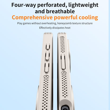 For iPhone 12 Pro Cooling MagSafe Holder Phone Case with Lens Film(Titanium Gray) - iPhone 12 / 12 Pro Cases by buy2fix | Online Shopping UK | buy2fix