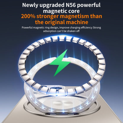 For iPhone 14 Plus Cooling MagSafe Holder Phone Case with Lens Film(Titanium Gray) - iPhone 14 Plus Cases by buy2fix | Online Shopping UK | buy2fix