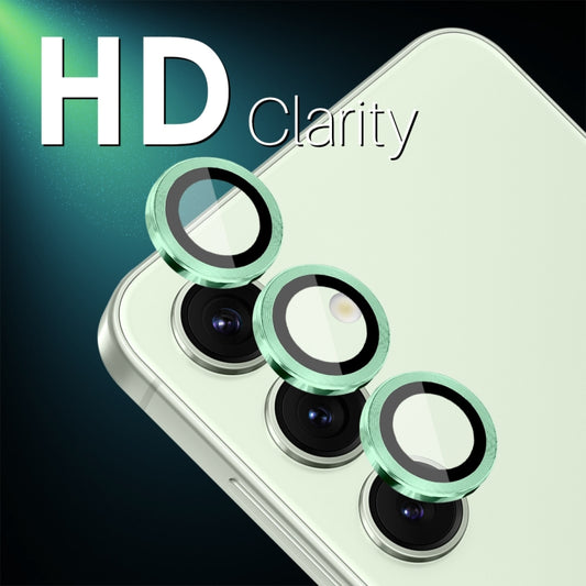 For Samsung Galaxy S25 5G NORTHJO Camera Lens Protector CD Metal Ring Tempered Glass Film(Green) - Galaxy S25 5G Tempered Glass by NORTHJO | Online Shopping UK | buy2fix