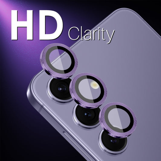 For Samsung Galaxy S25 5G NORTHJO Camera Lens Protector CD Metal Ring Tempered Glass Film(Purple) - Galaxy S25 5G Tempered Glass by NORTHJO | Online Shopping UK | buy2fix