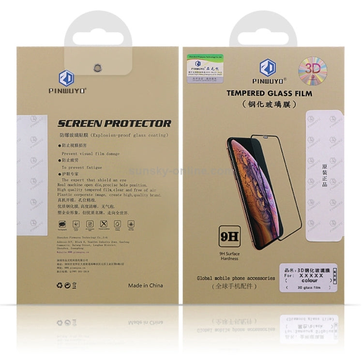 PINWUYO 9H 3D Curved Heat Bending Full Screen Tempered Glass Film for HUAWEI P30pro （black） - Huawei Tempered Glass by PINWUYO | Online Shopping UK | buy2fix