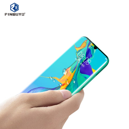 PINWUYO 9H 3D Curved Heat Bending Full Screen Tempered Glass Film for HUAWEI P30pro （black） - Huawei Tempered Glass by PINWUYO | Online Shopping UK | buy2fix