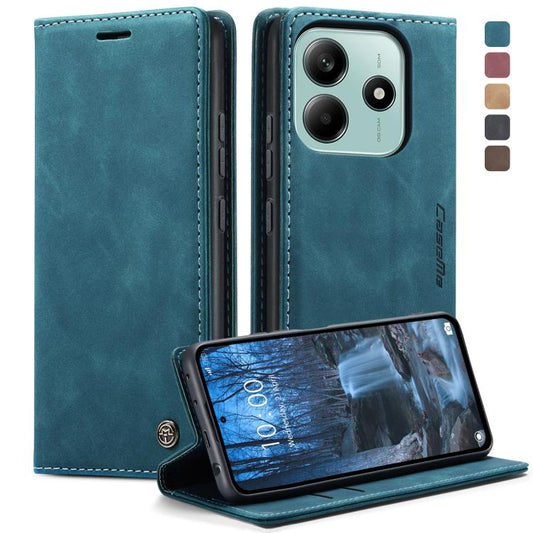 For Redmi Note 14 5G CaseMe 013 Multifunctional Horizontal Flip Leather Phone Case(Blue) by CaseMe