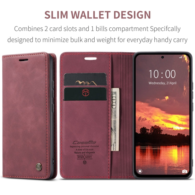 For Redmi Note 14 5G CaseMe 013 Multifunctional Horizontal Flip Leather Phone Case(Red) by CaseMe