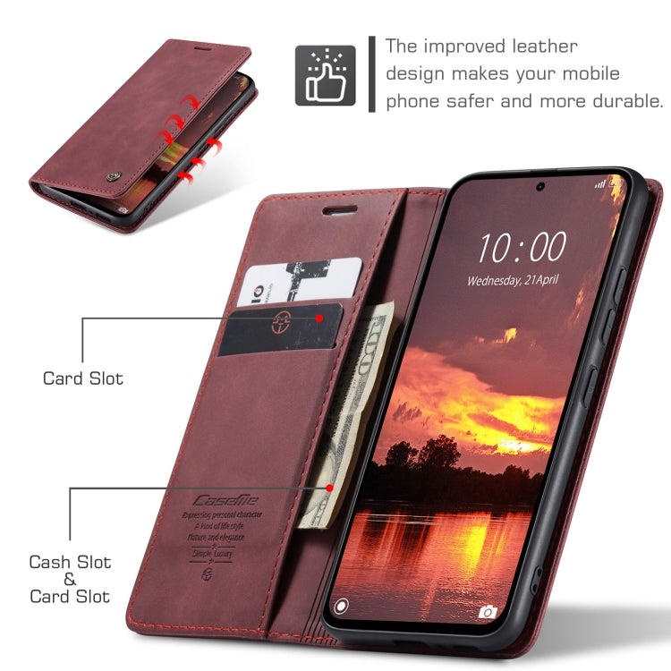 For Redmi Note 14 5G CaseMe 013 Multifunctional Horizontal Flip Leather Phone Case(Red) by CaseMe