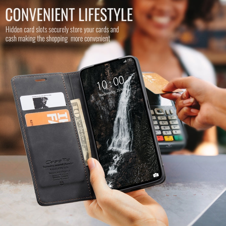 For Redmi Note 14 5G CaseMe 013 Multifunctional Horizontal Flip Leather Phone Case(Black) by CaseMe