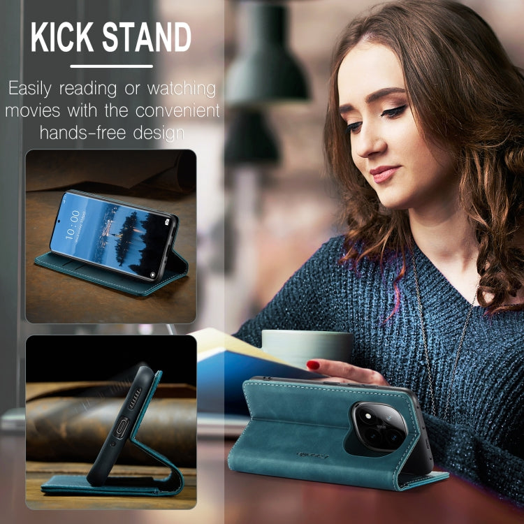 For Redmi Note 14 Pro 5G CaseMe 013 Multifunctional Horizontal Flip Leather Phone Case(Blue) by CaseMe