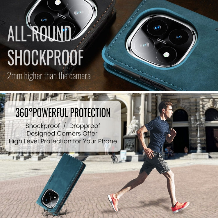 For Redmi Note 14 Pro 5G CaseMe 013 Multifunctional Horizontal Flip Leather Phone Case(Blue) by CaseMe