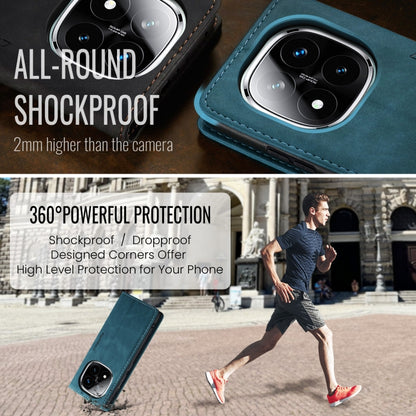 For Redmi Note 14 Pro 5G CaseMe 013 Multifunctional Horizontal Flip Leather Phone Case(Blue) by CaseMe