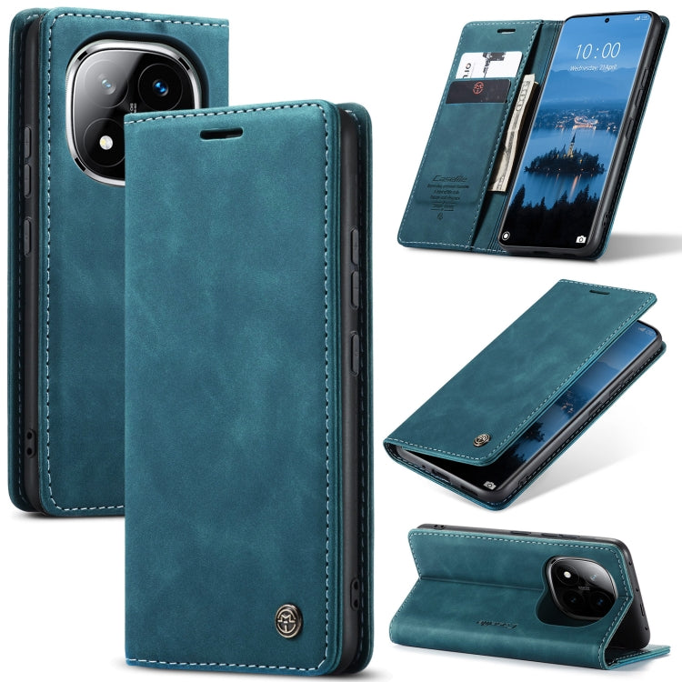 For Redmi Note 14 Pro 5G CaseMe 013 Multifunctional Horizontal Flip Leather Phone Case(Blue) by CaseMe