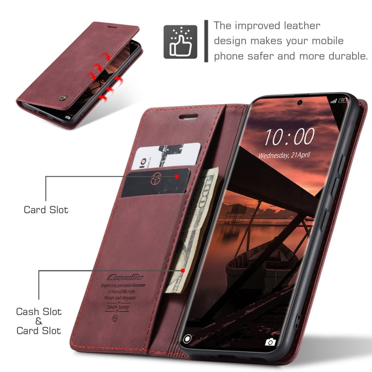 For Redmi Note 14 Pro 5G CaseMe 013 Multifunctional Horizontal Flip Leather Phone Case(Red) by CaseMe
