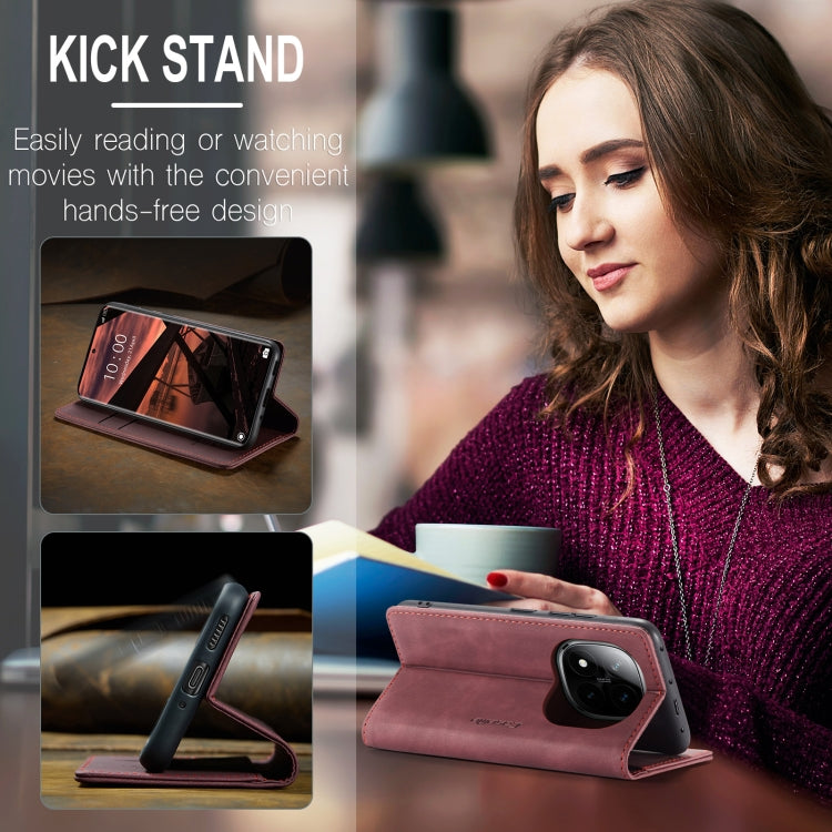 For Redmi Note 14 Pro 5G CaseMe 013 Multifunctional Horizontal Flip Leather Phone Case(Red) by CaseMe