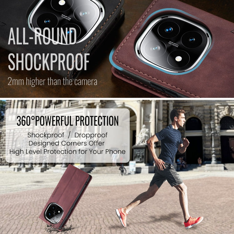 For Redmi Note 14 Pro 5G CaseMe 013 Multifunctional Horizontal Flip Leather Phone Case(Red) by CaseMe