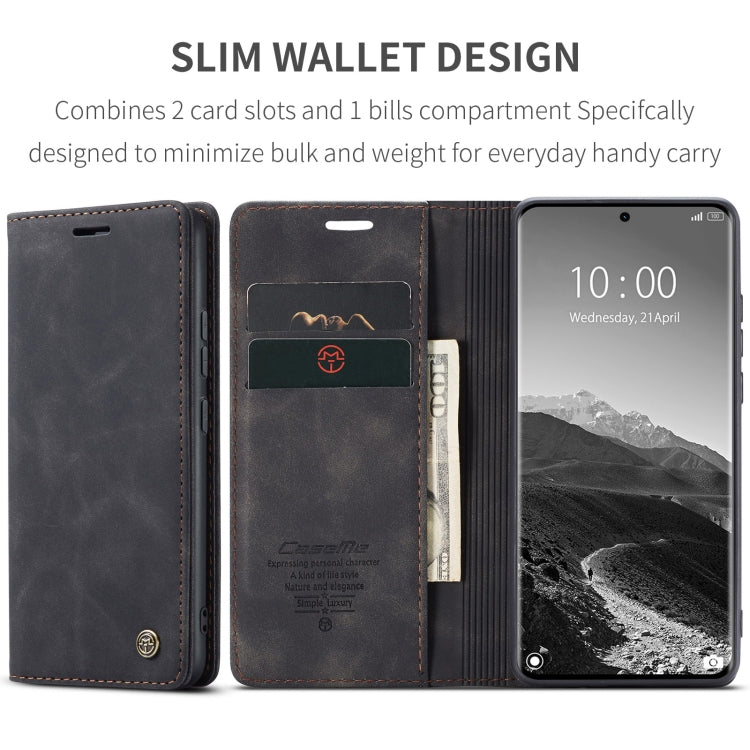 For Redmi Note 14 Pro 5G CaseMe 013 Multifunctional Horizontal Flip Leather Phone Case(Black) by CaseMe