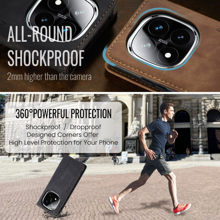 For Redmi Note 14 Pro 5G CaseMe 013 Multifunctional Horizontal Flip Leather Phone Case(Black) by CaseMe