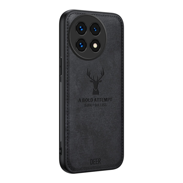 For OnePlus 13 Deer Head Cloth Skin All-inclusive Phone Case(Black) by buy2fix