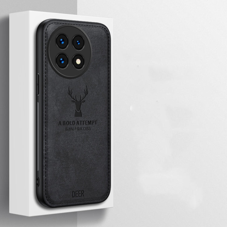 For OnePlus 13 Deer Head Cloth Skin All-inclusive Phone Case(Black) by buy2fix