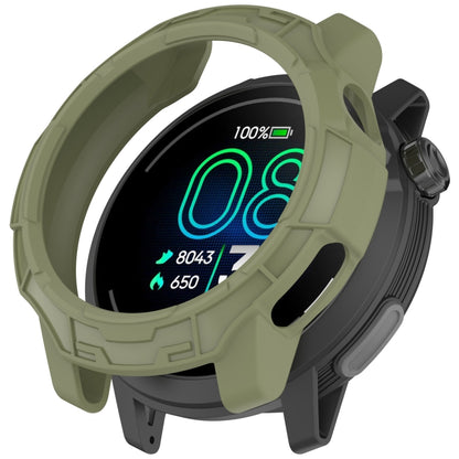 For COROS Pace Pro Armor Hollow TPU Half Coverage Watch Protective Case(Jungle Green) by buy2fix