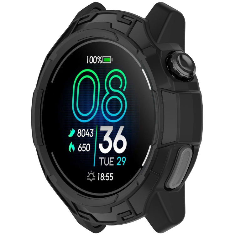 For COROS Pace Pro Armor Hollow TPU Half Coverage Watch Protective Case(Black) by buy2fix