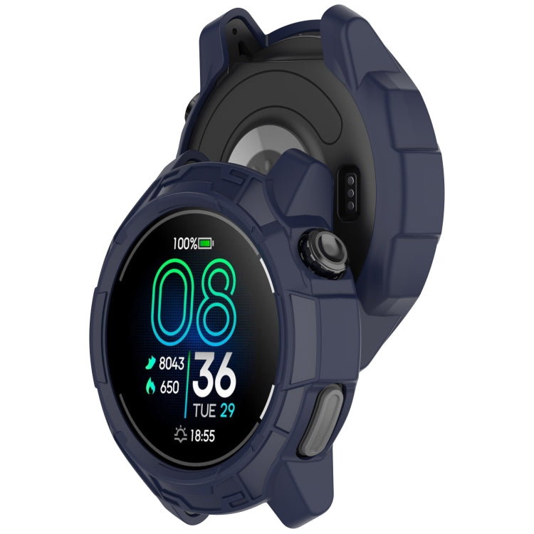 For COROS Pace Pro Armor Hollow TPU Half Coverage Watch Protective Case(Midnight Blue) by buy2fix