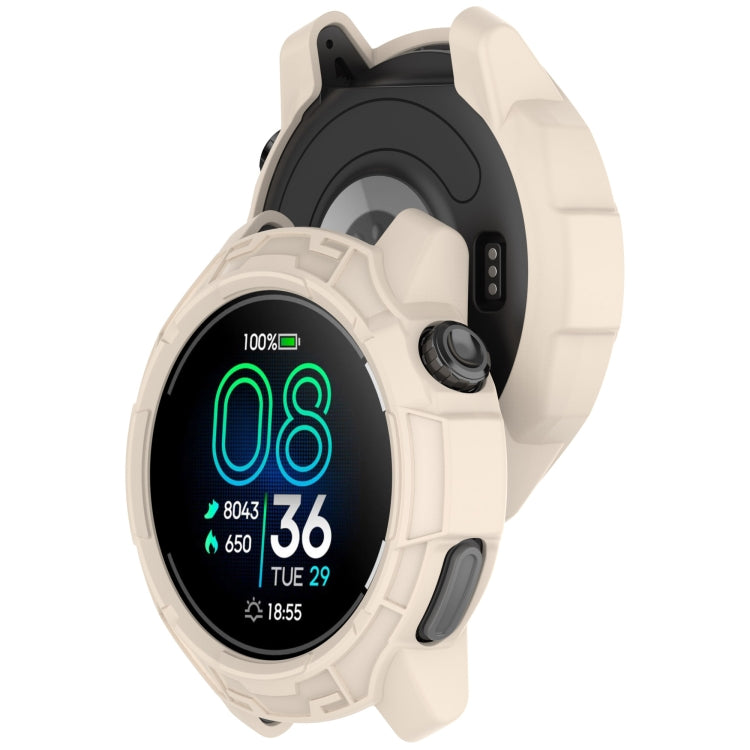 For COROS Pace Pro Armor Hollow TPU Half Coverage Watch Protective Case(Starlight) by buy2fix