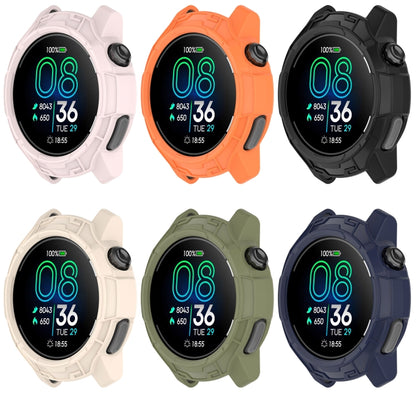 For COROS Pace Pro Armor Hollow TPU Half Coverage Watch Protective Case(Black) by buy2fix