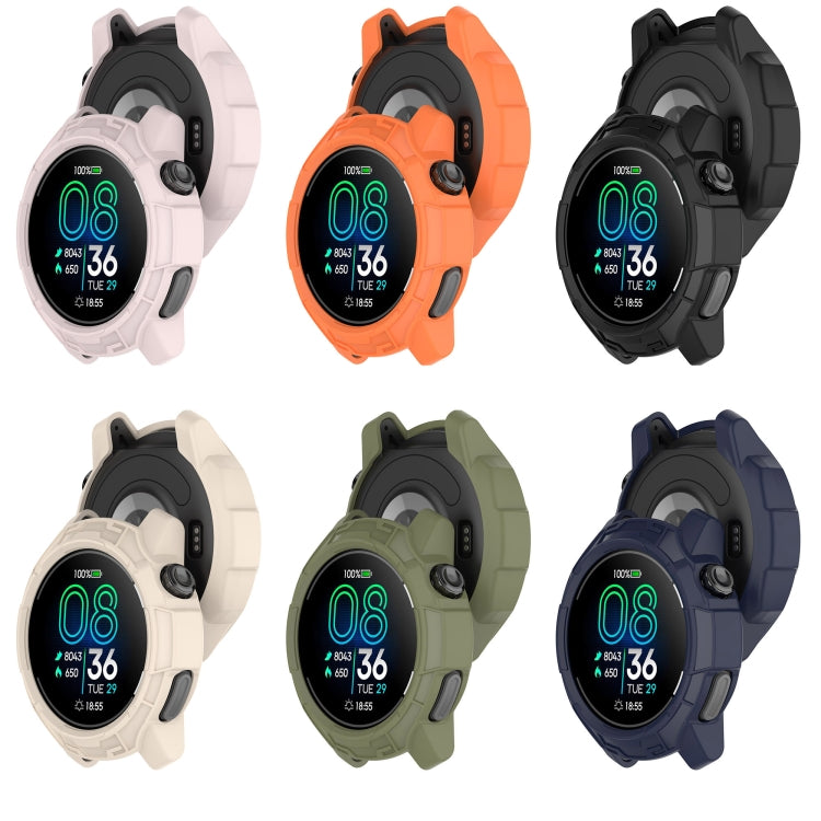 For COROS Pace Pro Armor Hollow TPU Half Coverage Watch Protective Case(Orange) by buy2fix