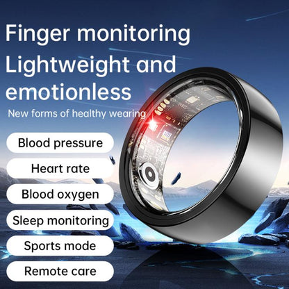 R1000 SIZE 12 Smart Ring, Support Heart Rate / Blood Oxygen / Sleep / Multiple Sports Modes(Black) by buy2fix