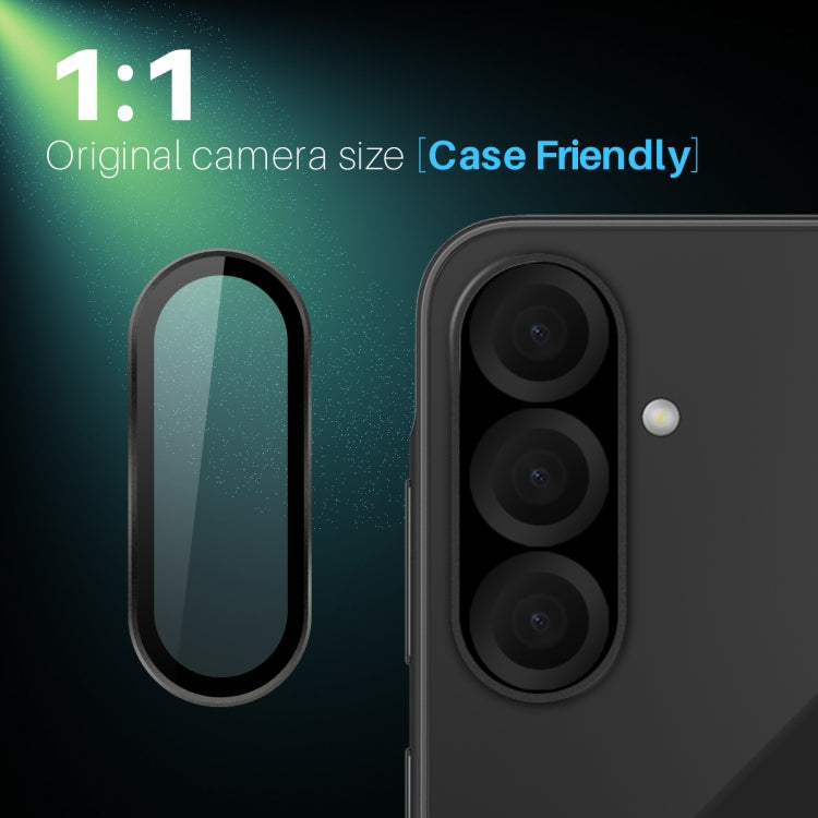 For Samsung Galaxy A36 5G NORTHJO Camera Lens Protector CD Metal Ring Tempered Glass Film(Black) - Galaxy Tempered Glass by NORTHJO | Online Shopping UK | buy2fix
