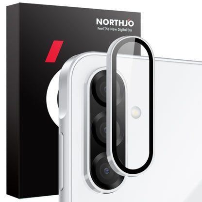 For Samsung Galaxy A56 5G NORTHJO Camera Lens Protector CD Metal Ring Tempered Glass Film(Silver) - Galaxy Tempered Glass by NORTHJO | Online Shopping UK | buy2fix