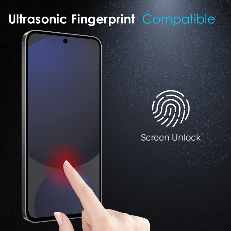 For Samsung Galaxy S25 5G NORTHJO A++ Screen Full Glue Silk Printing Tempered Glass Film, Support Fingerprint Unlock - Galaxy S25 5G Tempered Glass by NORTHJO | Online Shopping UK | buy2fix