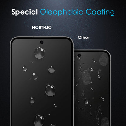 For Samsung Galaxy S25 5G NORTHJO A++ Screen Full Glue Silk Printing Tempered Glass Film, Support Fingerprint Unlock - Galaxy S25 5G Tempered Glass by NORTHJO | Online Shopping UK | buy2fix