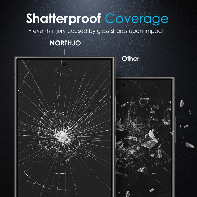 For Samsung Galaxy S25 Ultra 5G NORTHJO A++ Screen Full Glue Silk Printing Tempered Glass Film, Support Fingerprint Unlock - Galaxy S25 Ultra 5G Tempered Glass by NORTHJO | Online Shopping UK | buy2fix