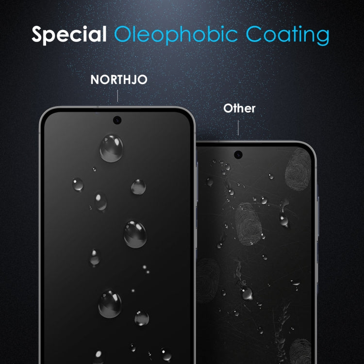 For Samsung Galaxy S25 5G NORTHJO A++ Privacy Screen Protector High Aluminium-Silicon Glass Film, Support Fingerprint Unlock - Galaxy S25 5G Tempered Glass by NORTHJO | Online Shopping UK | buy2fix