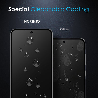For Samsung Galaxy S25 5G NORTHJO A++ Privacy Screen Protector High Aluminium-Silicon Glass Film, Support Fingerprint Unlock - Galaxy S25 5G Tempered Glass by NORTHJO | Online Shopping UK | buy2fix