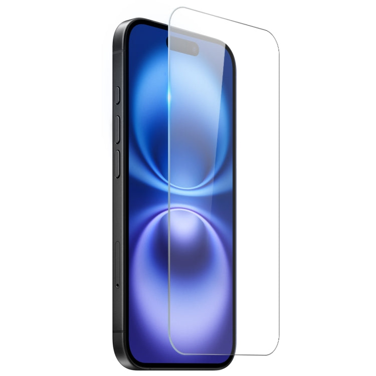 For iPhone 16 Plus NORTHJO 4 in 1 TPU Phone Case with Screen Film and Lens Film and Camera Control Button Cover(Clear) by NORTHJO