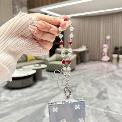 For Samsung Galaxy S25 Ultra 5G Little Fresh Bow Bracelet Chain TPU Phone Case(Black) by buy2fix