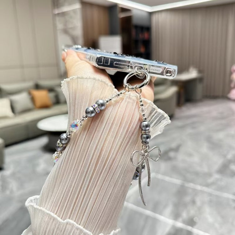 For Samsung Galaxy S25 Ultra 5G Little Fresh Bow Bracelet Chain TPU Phone Case(Black) by buy2fix