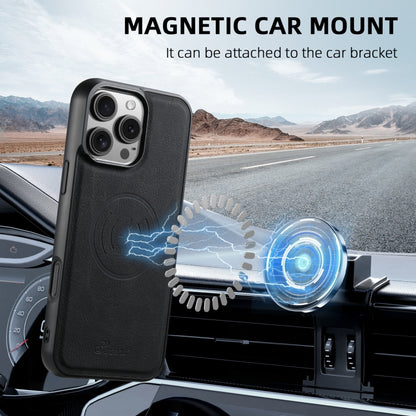 For Samsung Galaxy S22+ 5G Suteni H19 Litchi Texture 2-in-1 MagSafe Removable Card Case Back Phone Case(Black) - Galaxy S22+ 5G Cases by Suteni | Online Shopping UK | buy2fix