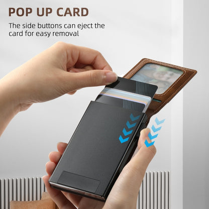 For Google Pixel 9 Pro XL Suteni H19 Oil Wax 2-in-1 MagSafe Removable Card Box Back Phone Case(Brown) - Google Cases by Suteni | Online Shopping UK | buy2fix